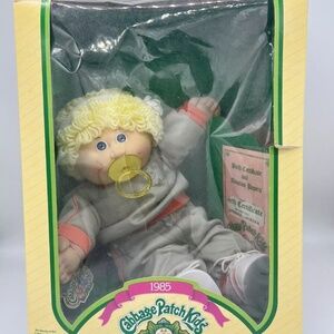 Vintage Cabbage Patch Kid Doll With Pacifier In Box Paci Face HM4 CPK